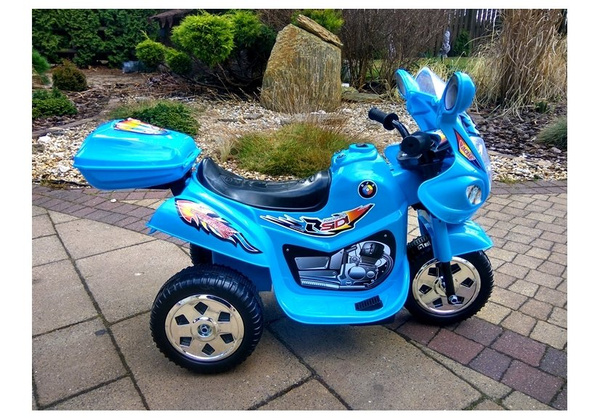 Elektromotorrad für Kinder BJX-88 Blau Motorrad Fahrzeug Sounds und Melodien