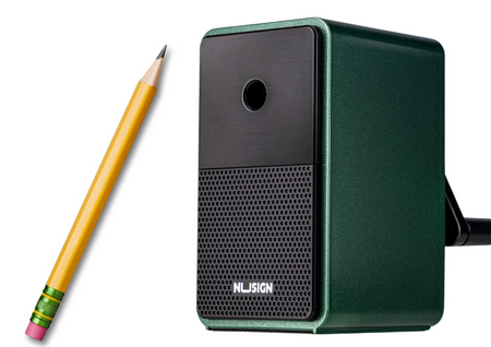 Kurbelhobel mit Behälter und verstellbarem Messer, grün