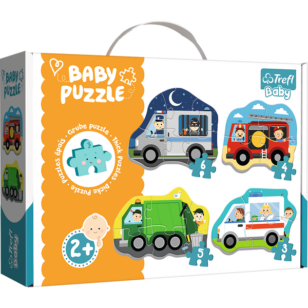 Puzzle - Baby Classic - Pojazdy i zawody - Trefl 36071