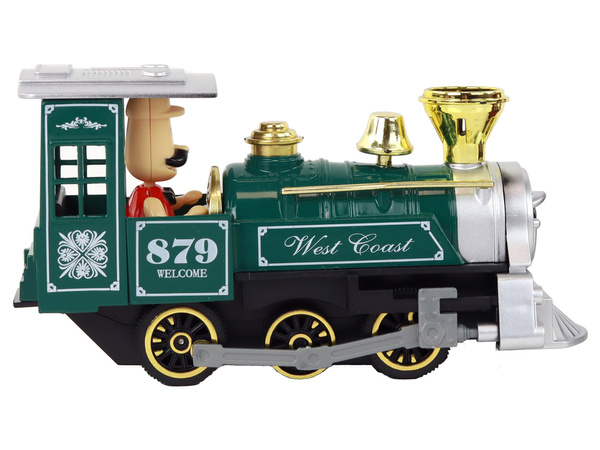 Motorisierte Lokomotive, Dampflokomotive, Mischung aus Aluminium-Soundlichtern