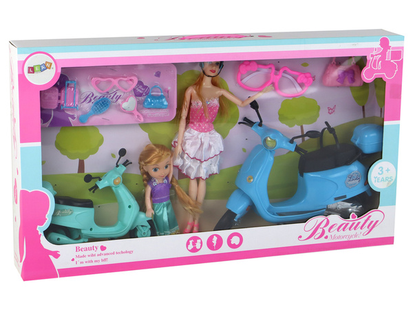 Doll Set With Baby Scooters Set Accessories