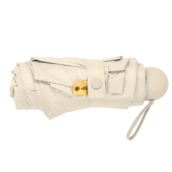 Folding Pocket Umbrella with UV Protection UPF 50+ Case Beige 90 cm