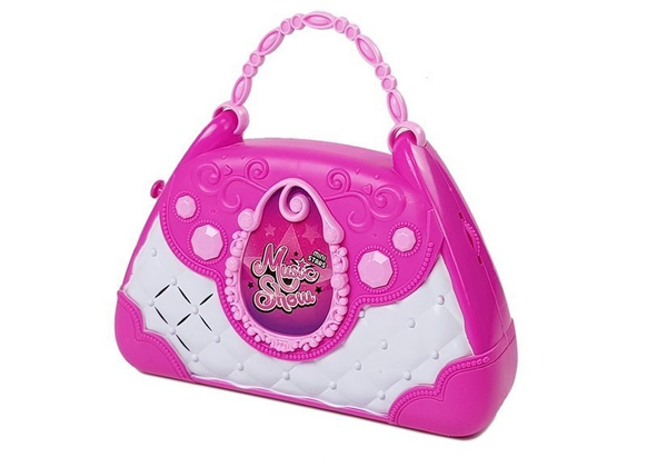 Portable Karaoke Player in a Purse Pink USB Microphone