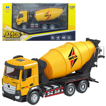 Concrete Mixer Construction Vehicle Metal Huina Yellow 1:50