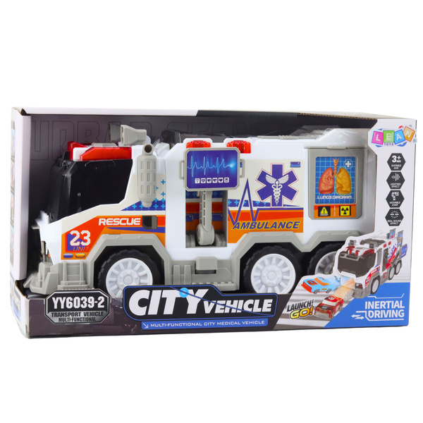 Ambulance City Ambulance Medical Vehicle Drive Lights Sounds