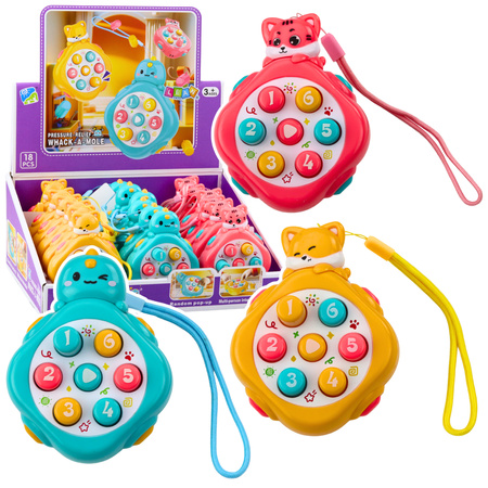 Mini Whack-A-Mole Skill Game Animals Numbers Colored Mix