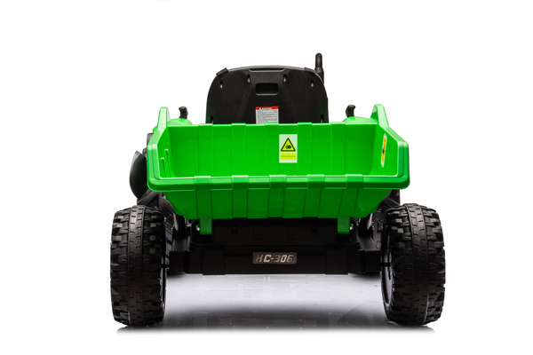 HC-306 Battery Operated Tractor With Trailer Light Green 24V