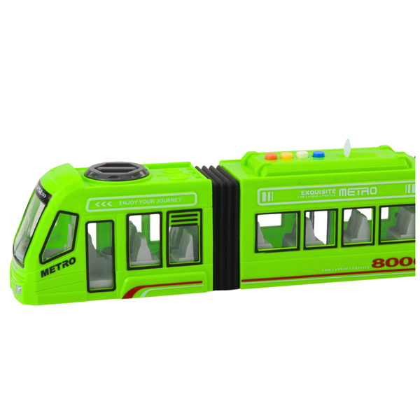 City Metro Tram Opening Doors Lights Sounds Green 1:16