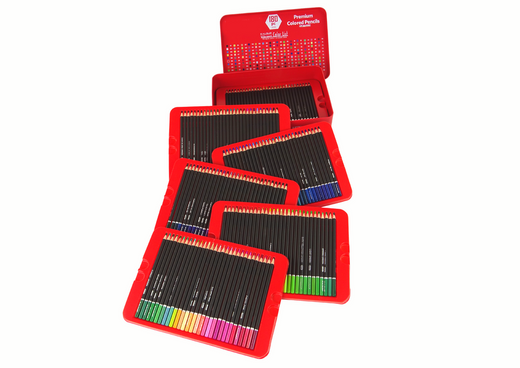 Kleines Künstlerset im Metallbehälter, Buntstifte, 180-tlg.