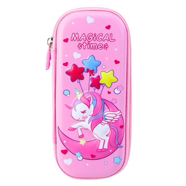 Zusammenklappbares Einhorn-Federmäppchen 3D Lila 23x10x5 cm