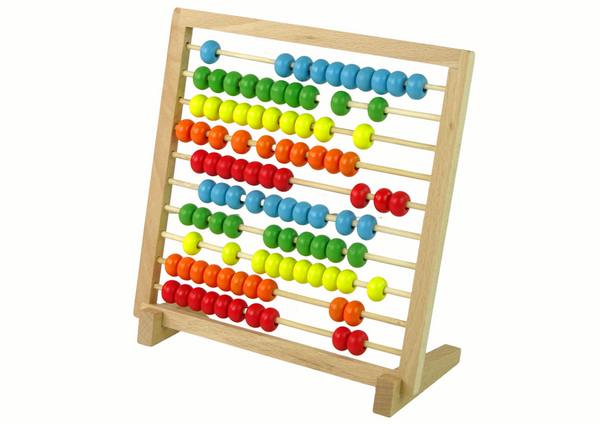 School abacus wooden colorful beads