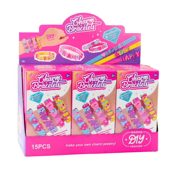 DIY Armband Set Buchstaben Charms 4 verstellbare Armbänder