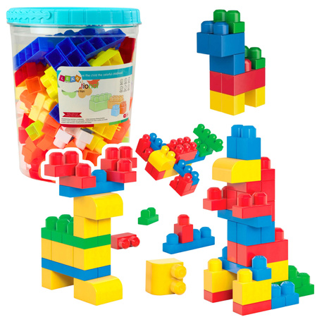 Blocks In Bucket Educational Large Construction Set Colorful 160 pcs.