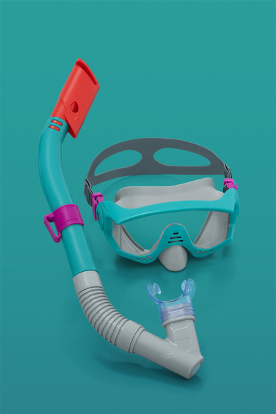 Diving Set Mask, Snorkel, Fins Blue Bestway 25020