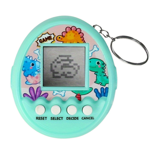 Tamagotchi Pet Egg Elektronisches Spiel 168W1 Schlüsselanhänger mit Glocke Türkis