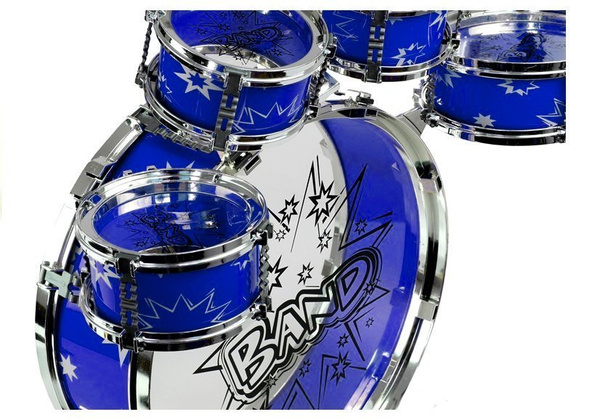 6 Drums With Disc Set For Young Drummer Blue