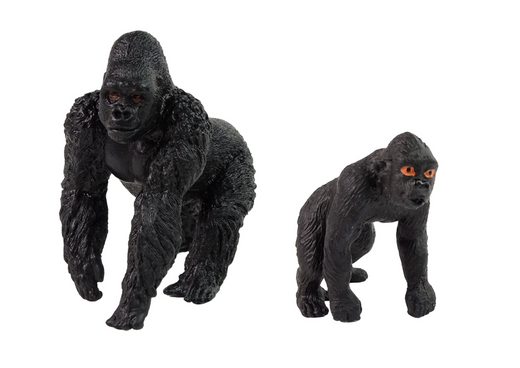 Set of 2 Gorillas figurines Animals of the World series