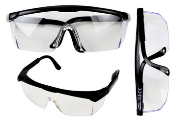 Verstellbare Schulterschutzbrille Schwarz