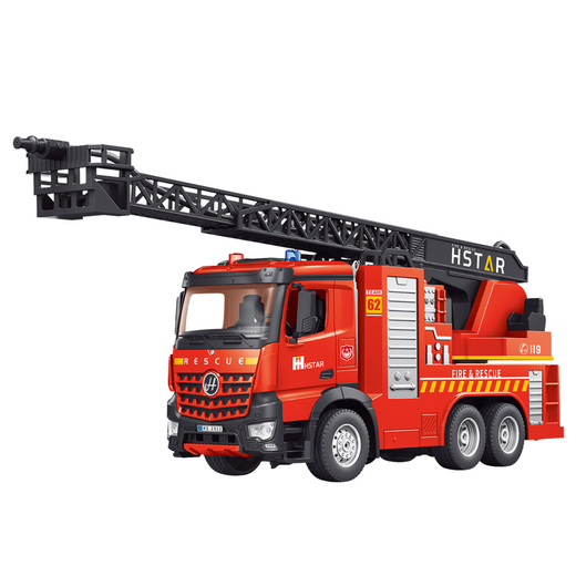 Ferngesteuertes RC-Feuerwehrauto mit ausziehbarer Leiter und Wasserspritzen 2.4G 11CH