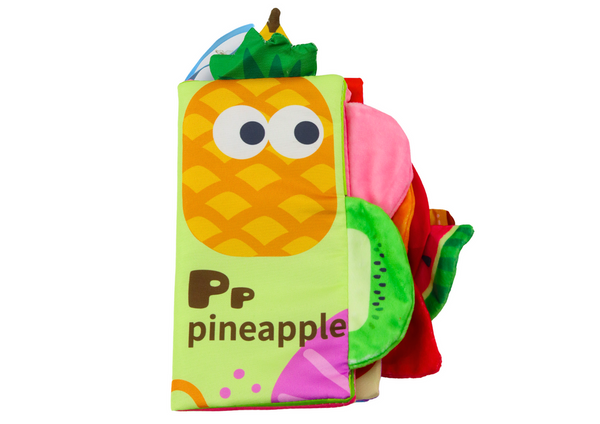 Soft Fruit Book, Crinkle, Squeaky, Colorful For Babies