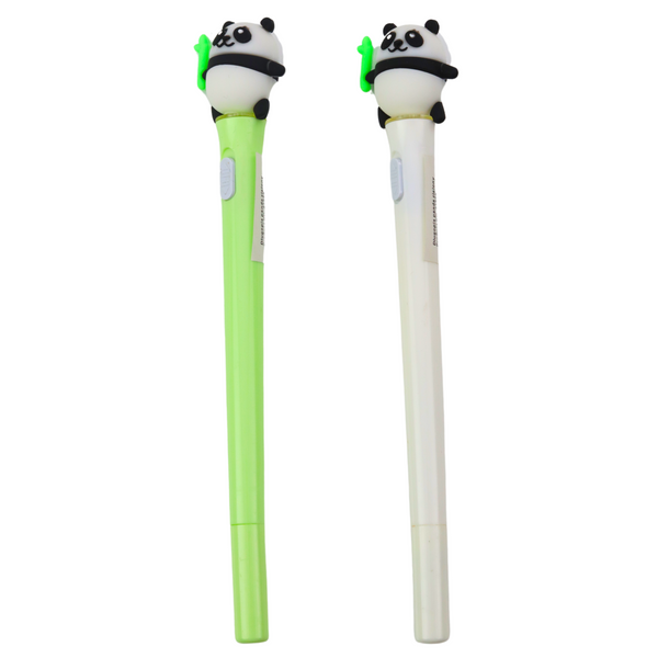 Stift mit leuchtend blauer Panda-Tinte, grün-weiß