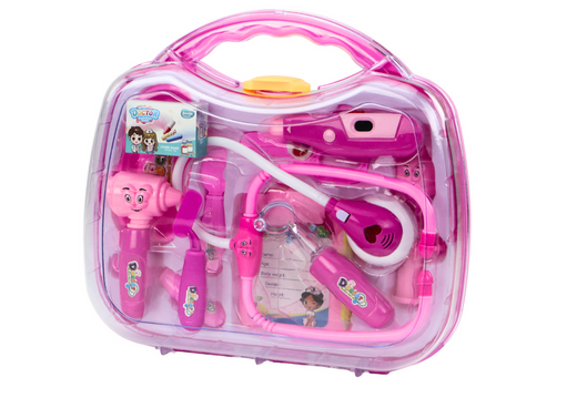 Little Doctor Medical Kit In Suitcase Lights Sounds Pink