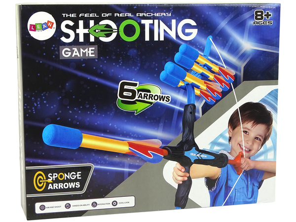 Longbow 6-Schuss Sportbogen für Kinder Blau und Schwarz