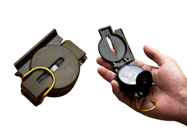 Touristischer Kompass, Kompass, Lineal, fluoreszierende Aluminiumzeiger