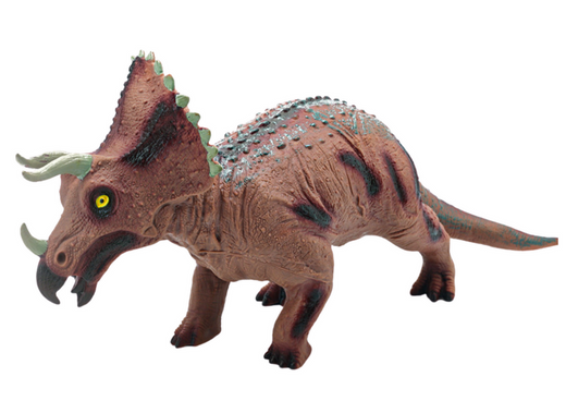 Große Figur Dinosaurier Triceratops Sound 36 cm braun