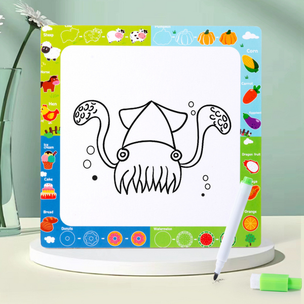 Puzzle Board 2in1 Wooden Educational Pets Marker