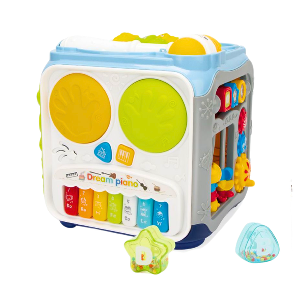 Multifunctional Educational Cube For Toddlers Lights Sounds