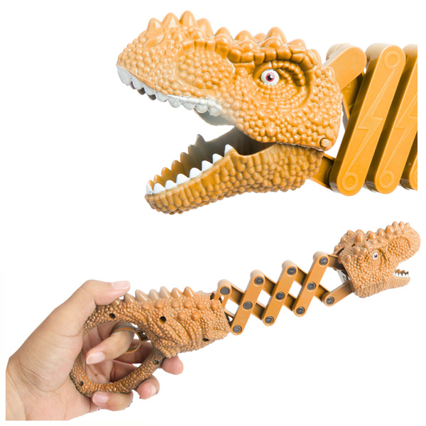 Biting Dinosaur Grapple Gun Brown