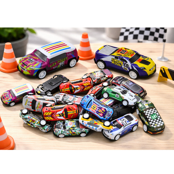 Satz Autofedern im Koffer, 25-teilig, Matte mit Straßen