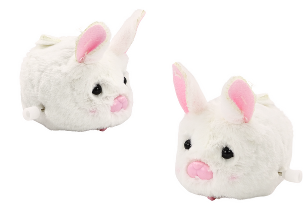 Clockwork Bunny Riding Toy Decoration White