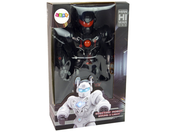 Interaktiver Roboter geht Ton Lichter Schwarz