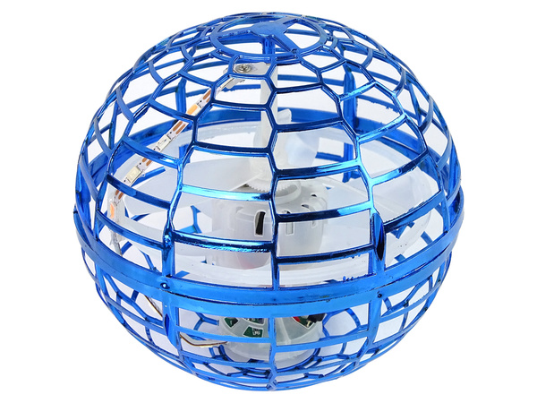 Flying Spinning Ball Blue Flynova Hand Controlled LED 10cm