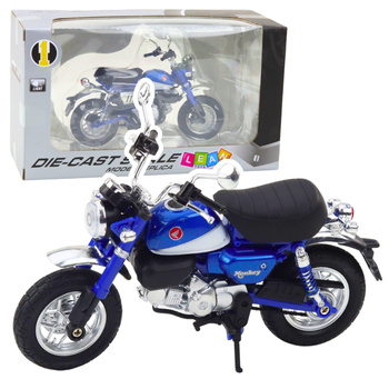 Motorrad Retro Classic Metall Hellblau 1:12