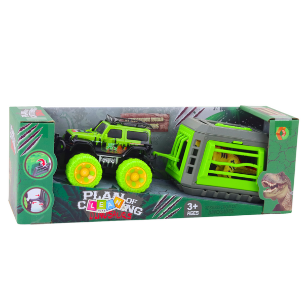 Geländewagenkäfig-Set mit T-Rex-Dinosaurier