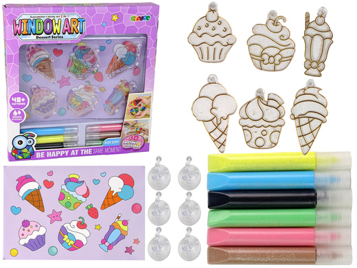 Kreativ-Set Glasfenster Fusing-Farbe Eiscreme Süßigkeiten 3D