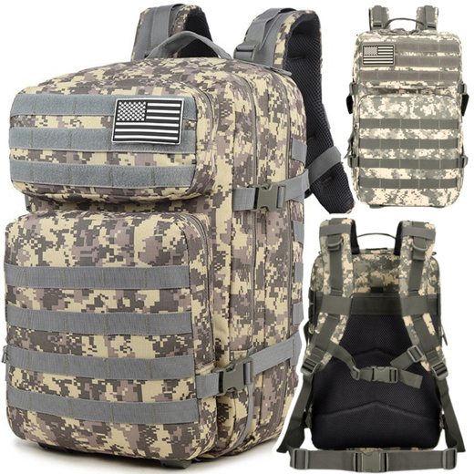 Militärischer taktischer Rucksack Grau 40-60L