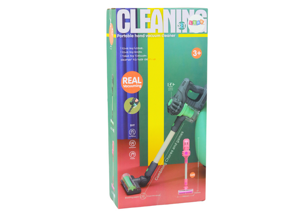 Upright Toy Vacuum Cleaner Lights Sounds Pink