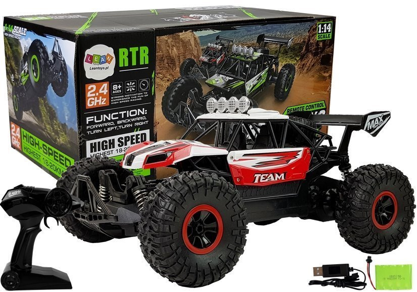 Remote Controlled Off-Road Racing Car 1:14 Red