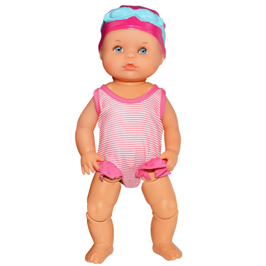 Babypuppe, schwimmende Badewanne, bewegt Gliedmaßen, rosa Outfit