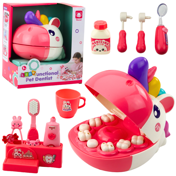 Unicorn Dentist Educational Set Doctor Dentist Pink