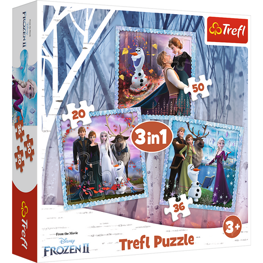 Puzzle 3in1 Frozen Magisches Märchen Trefl 34853