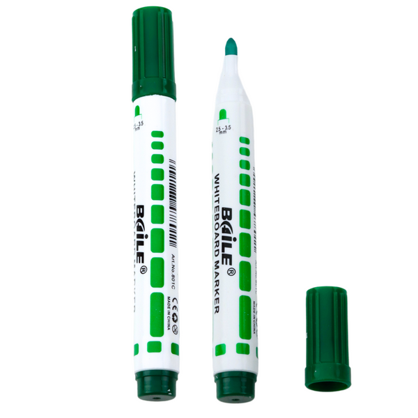 Set of Green Dry Erase Board Markers 12 pcs