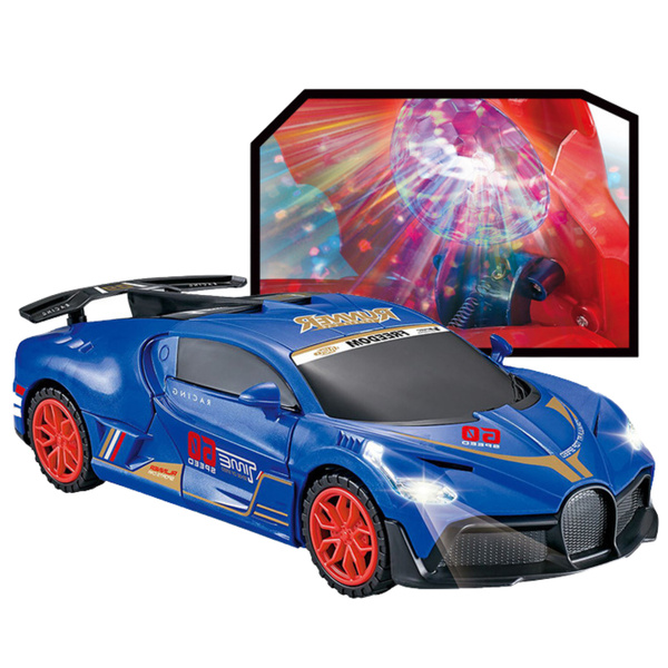 Auto Sport Hindernissensor LED Ball 360° Rotation Lichter Ton Blau