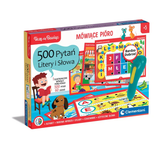 Talking Pen 500 Questions Letters and Words Learn While Having Fun Polish Language Clementoni 50780