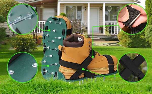 Aerator Scarifier Shoe Covers With Grass Spikes