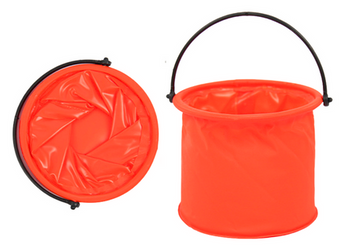 Folding Bucket Multifunctional PVC For Water Orange